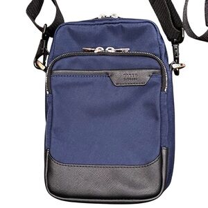 Takeo Kikuchi Navy Black Crossbody Bag Nylon Lightweight Travel Purse Shoulder